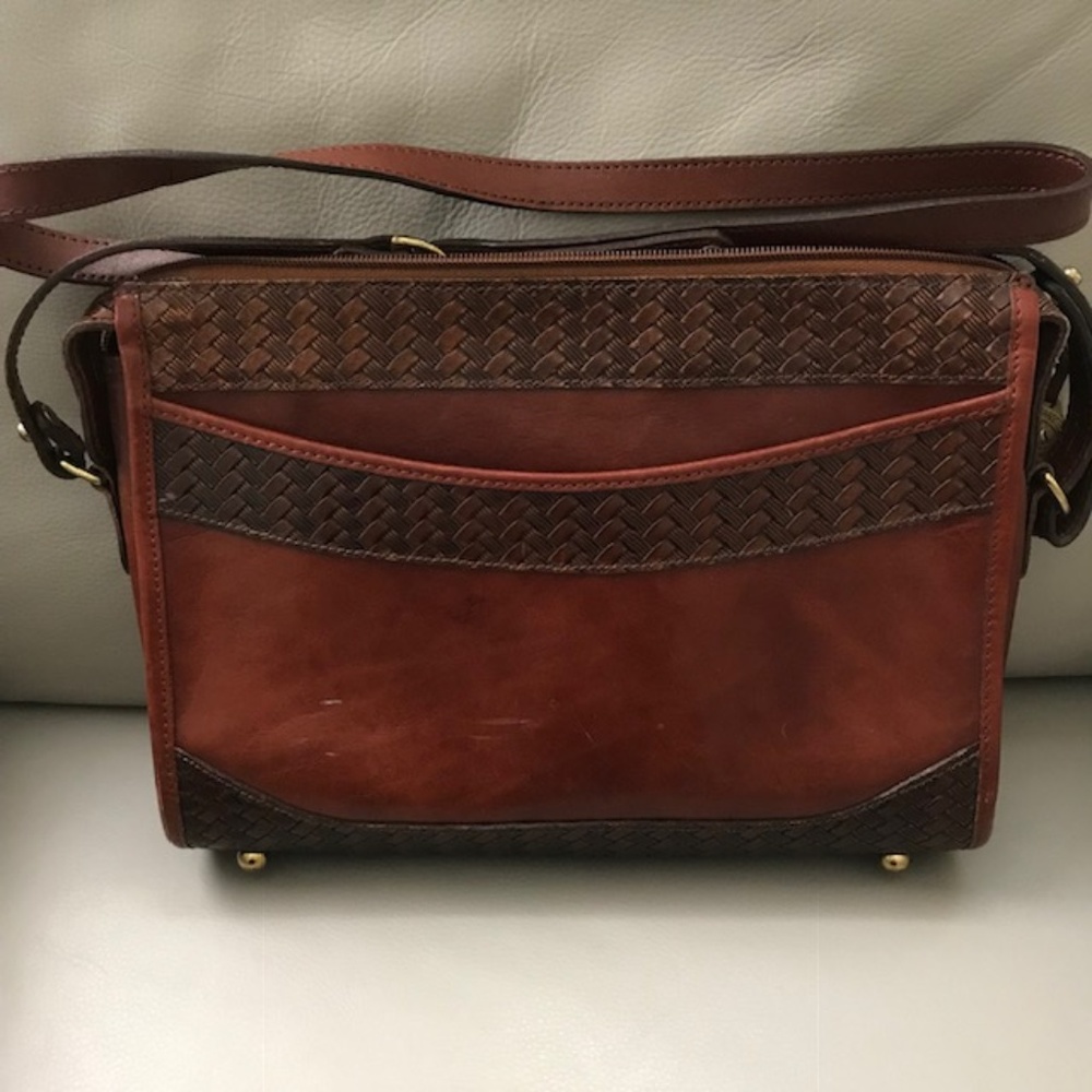 Brahmin Brown Leather Shoulder Bag